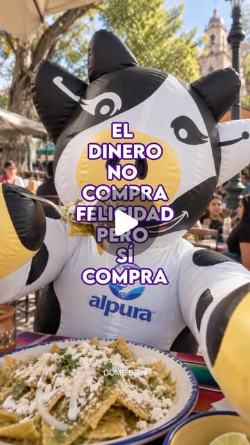 Reel de la mascota con chilaquiles